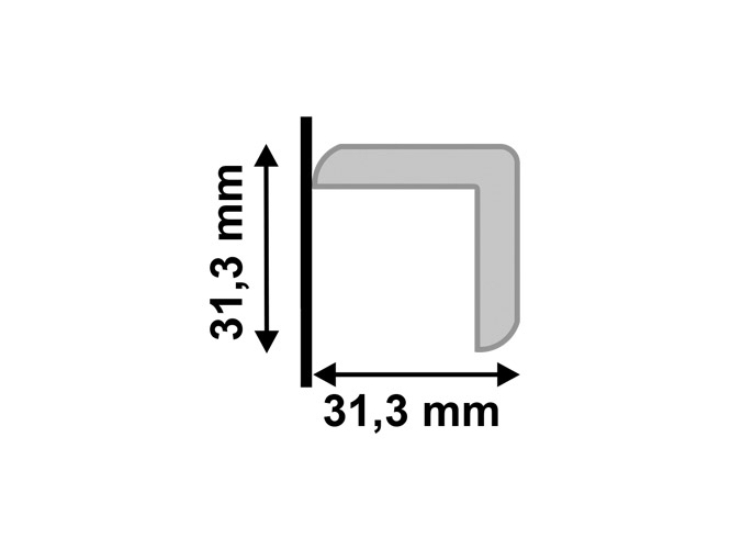 Cantoneira para parede 604 SL11-4 branca de poliestireno com 31mm de altura Santa Luzia