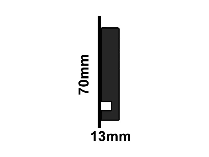 Guarnição 3451 preto de poliestireno com 70mm de altura Santa Luzia