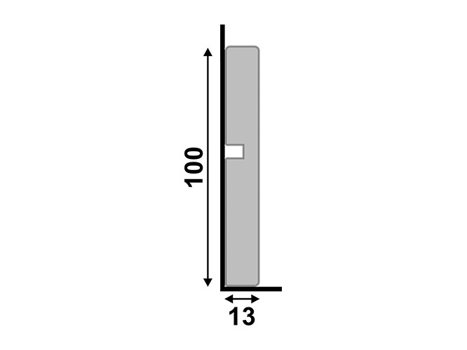 Guarnição 454 cinza titanium de poliestireno com 100mm de altura Santa Luzia