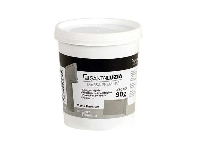 Massa premium cinza titanium com 90g Santa Luzia