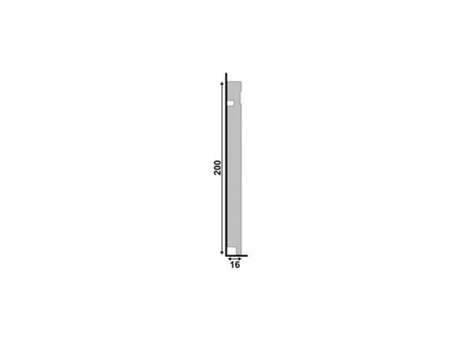 Rodapé 505 branco de poliestireno com 200mm altura Santa Luzia