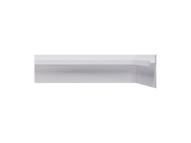 Rodapé inverso de alumínio branco Santa Luzia