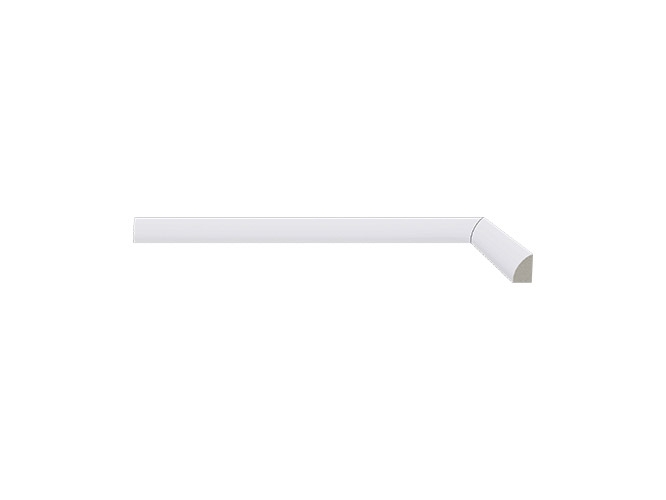 Rodapé meia cana 600 SL5-8 arredondado¼ branco de poliestireno com 15mm de altura Santa Luzia
