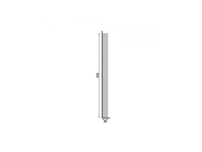 Sócalo de poliestireno 188 branco com 310mm de altura Santa Luzia