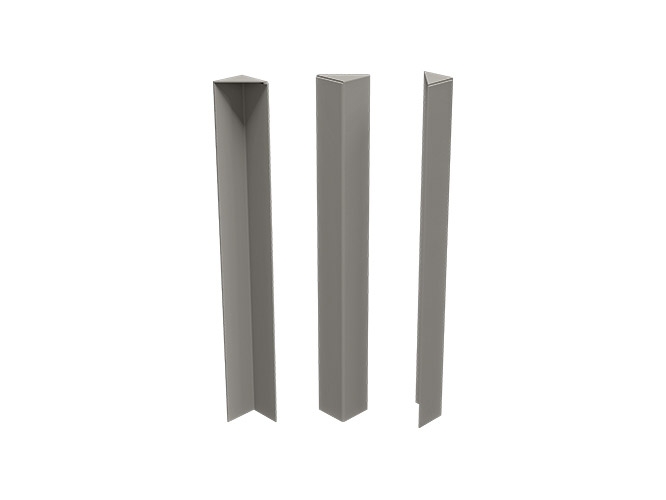 Terminal de acabamento metálico 200mm cinza titanium Santa Luzia